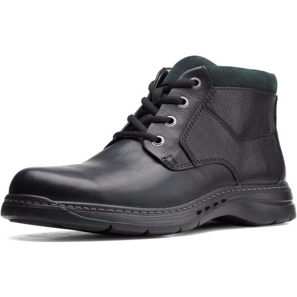 NWT Clarks Men's Un Brawley Pace Oxford Black Leather 14